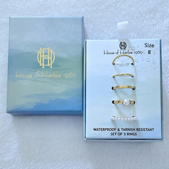 House of Harlow 1960 Jewelry - House🏠 of Harlow 1960 Five🖐 Gold💛 Rings💍 - NIB
